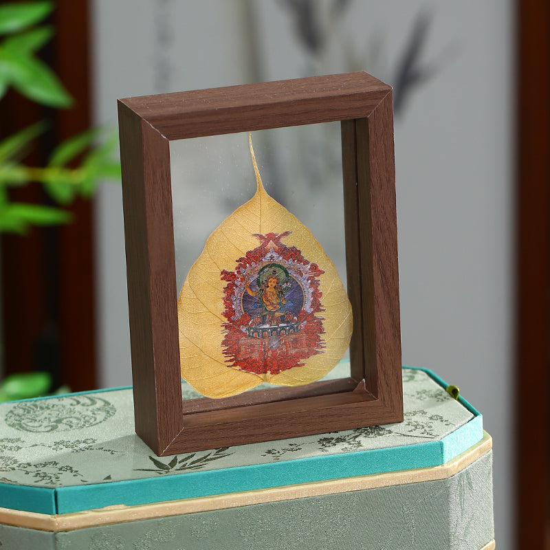 ZenWuxiang Manjushri Bodhi Leaf Framed Wisdom Art