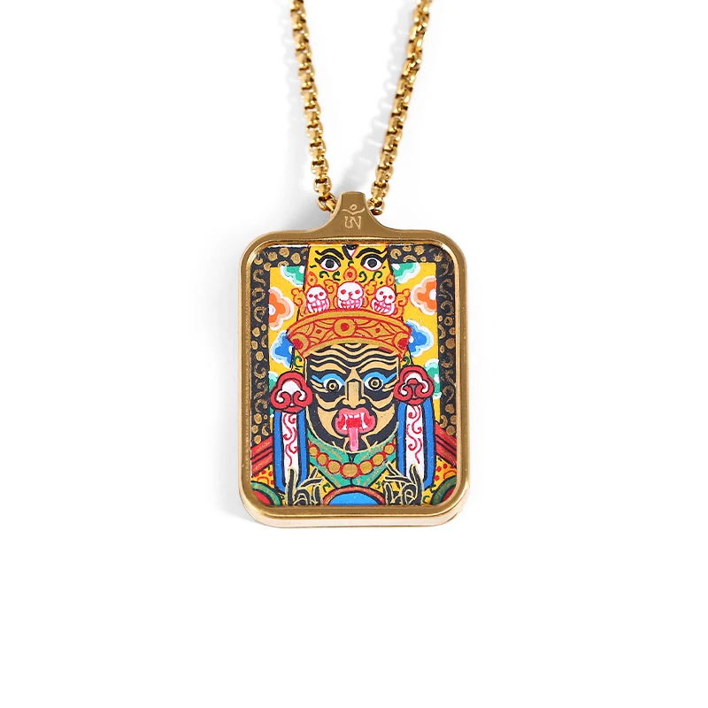 PurePeak Zhaxi Lhamu Thangka Mini Wall Art (2x3cm)