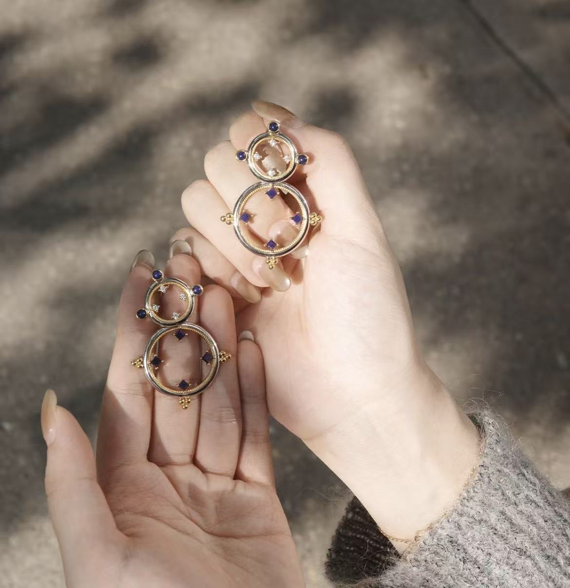 PurePeak “Mandala Series” Double Hoop Earrings