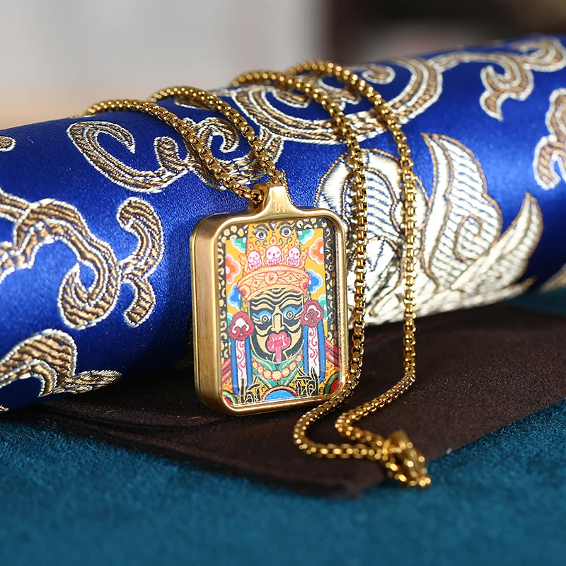 PurePeak Zhaxi Lhamu Thangka Mini Wall Art (2x3cm)