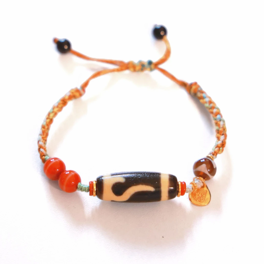 ZenWuxiang Ruyi Money Hook South Red Agate Braided Bracelet