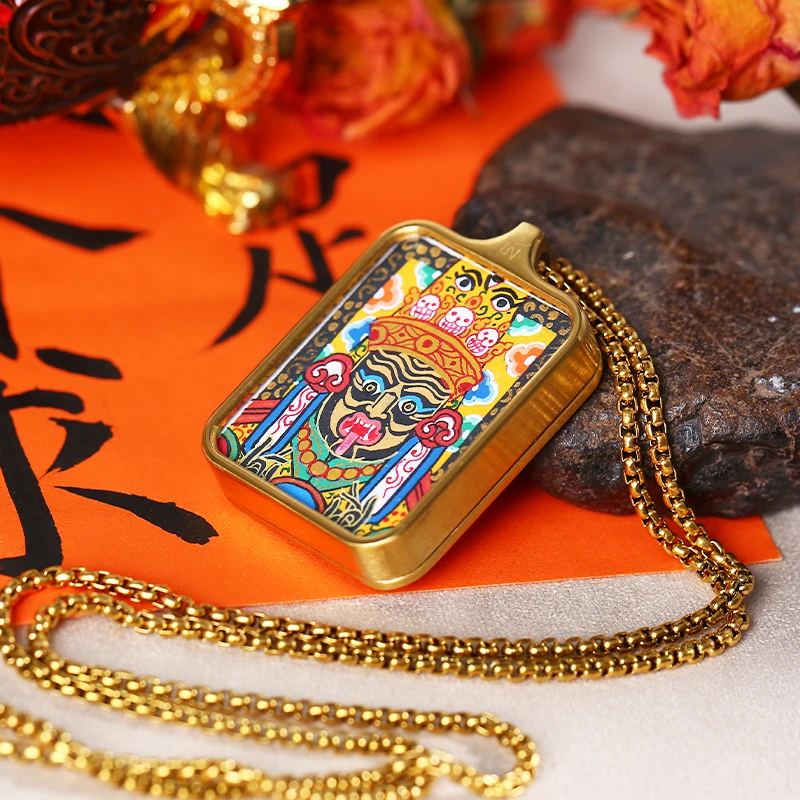 PurePeak Zhaxi Lhamu Thangka Mini Wall Art (2x3cm)