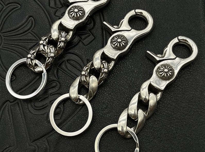 Chrome Jewelry Retro Style Keychain