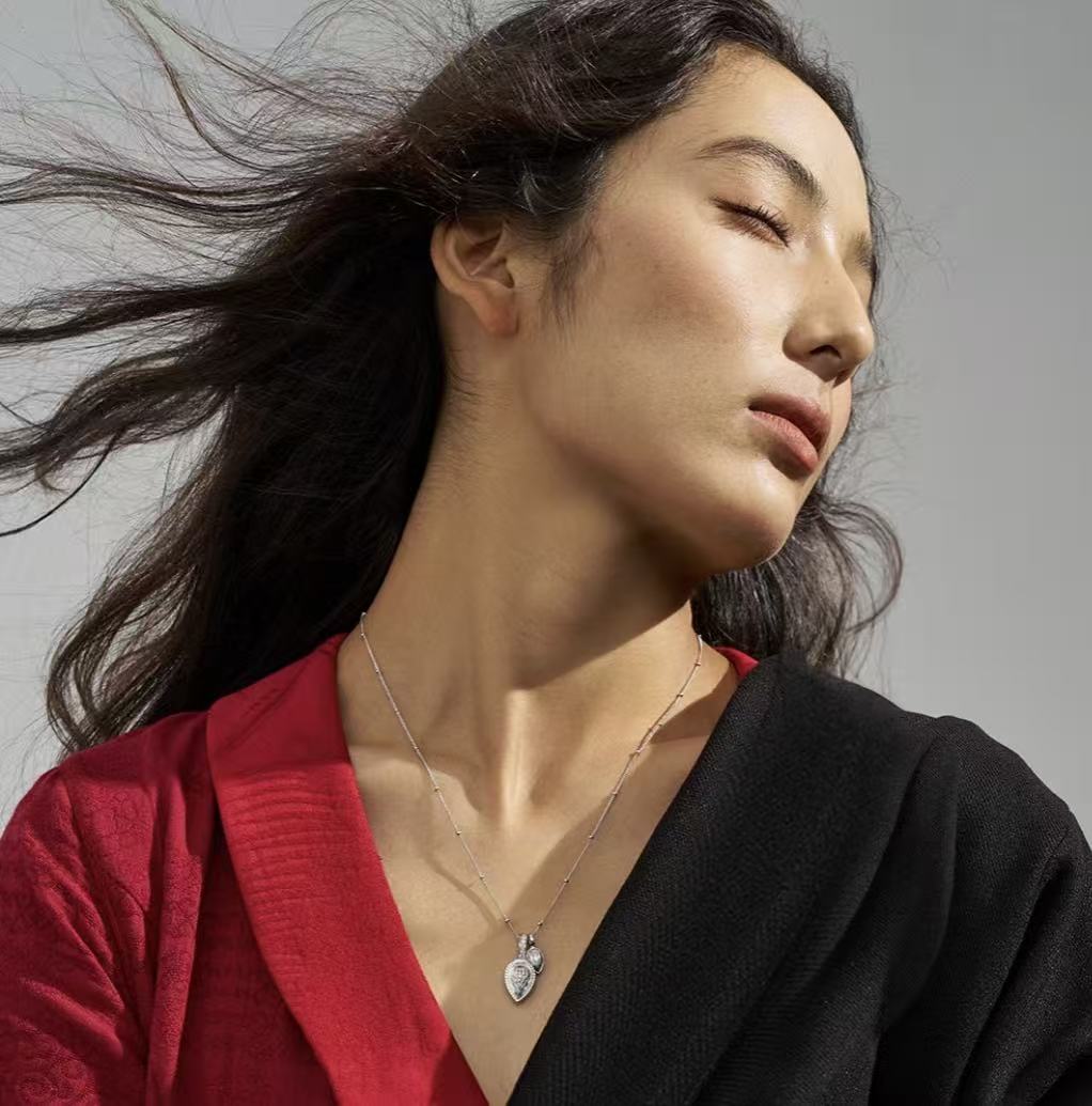 PurePeak “Mountains Conch Series” Twin Drop Necklace