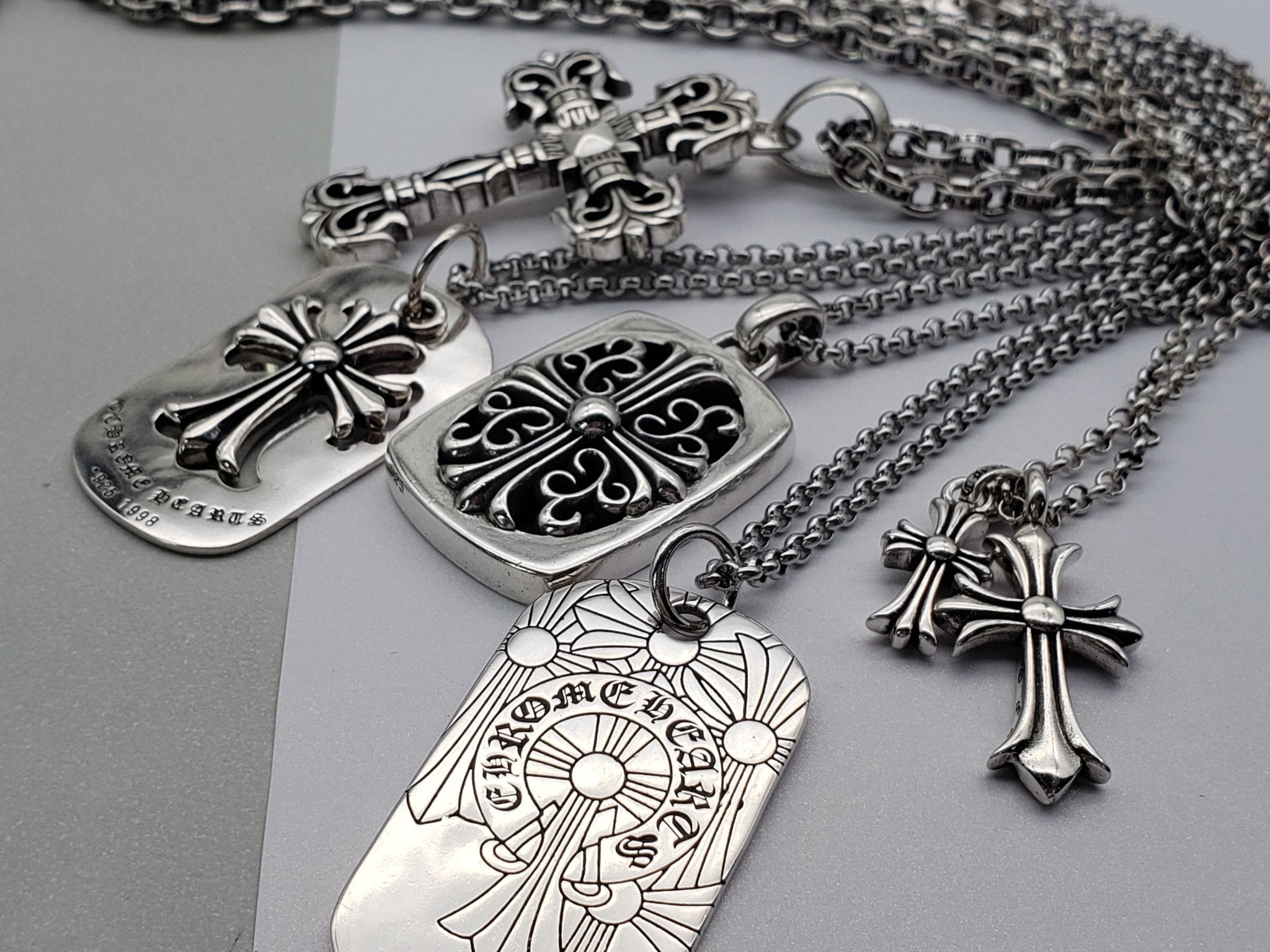 Chrome  Pendant Necklace Collection