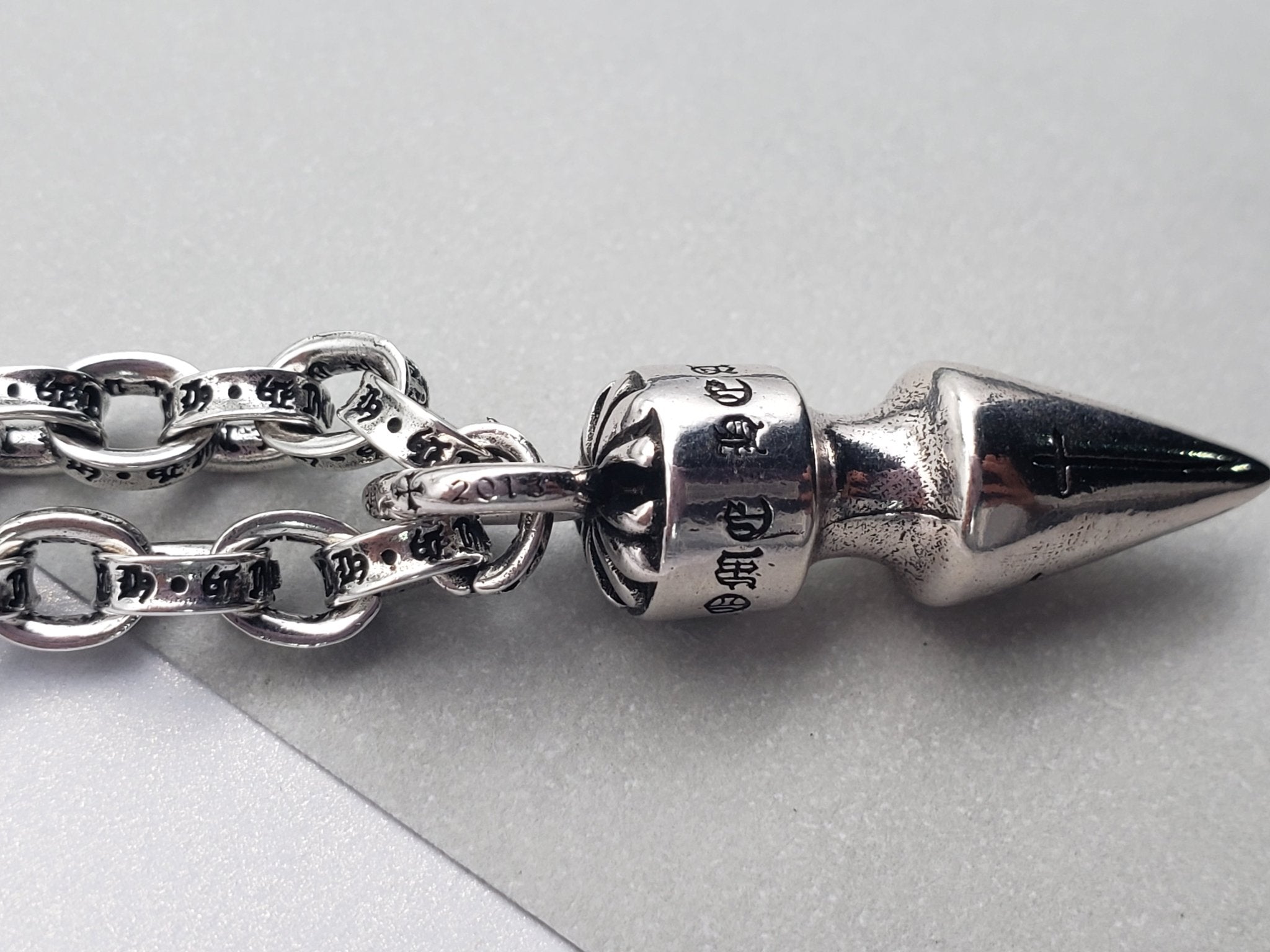 Chrome Design Small Bullet Necklace 55cm