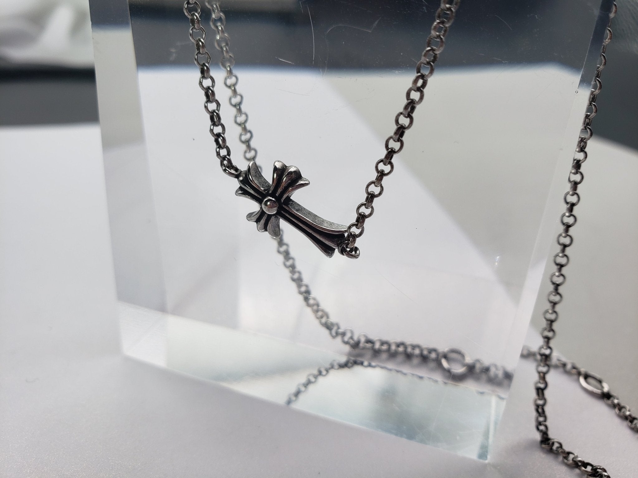 Chrome Jewels Necklace, 40-45cm Adjustable