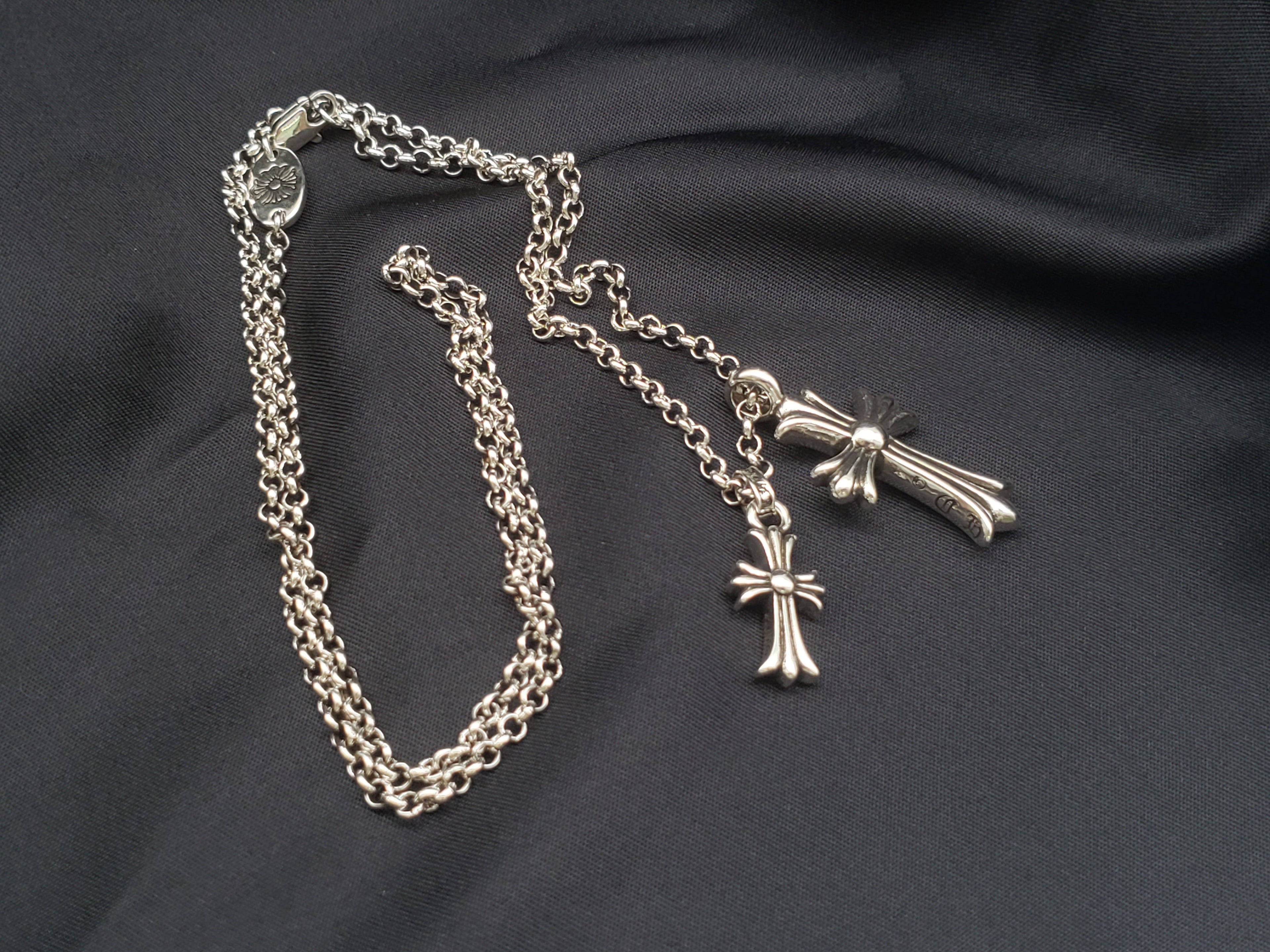 Chrome Cross Pendant ,Cross Necklace, Neck Deco