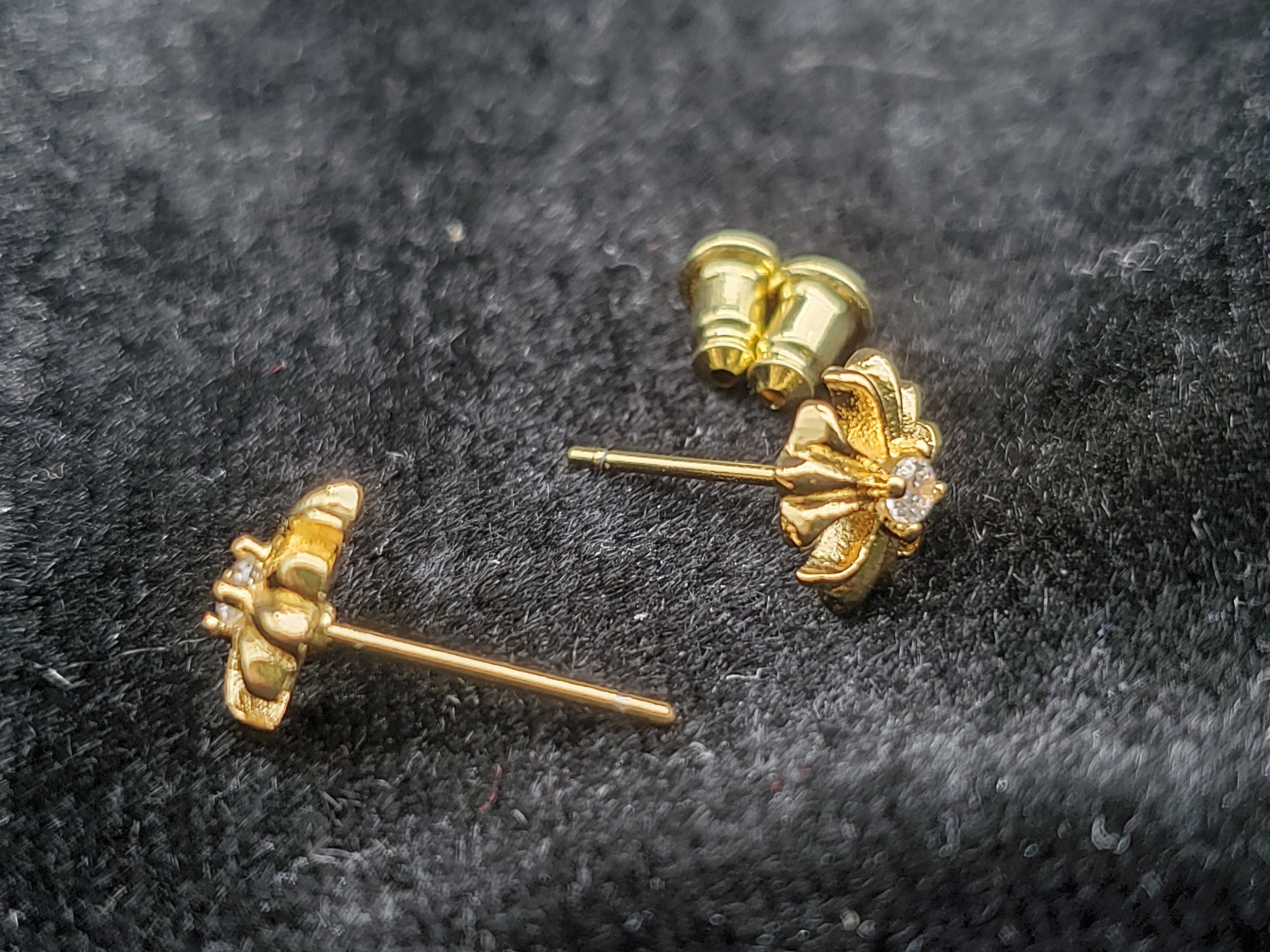 Chrome jewels Style Earrings, Chrome jewels Gold Cross Earrings