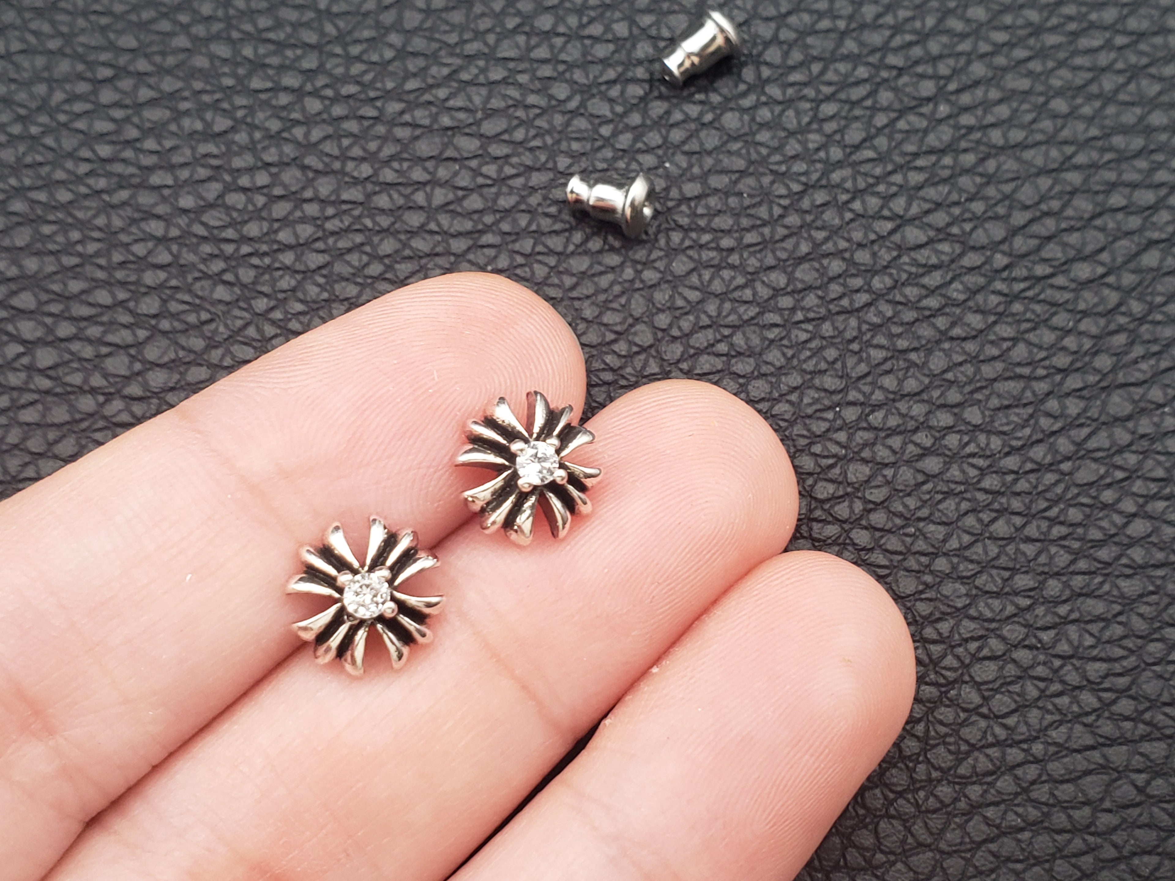 Chrome jewelry Style Earrings, Chrome jewelry Cross Earrings