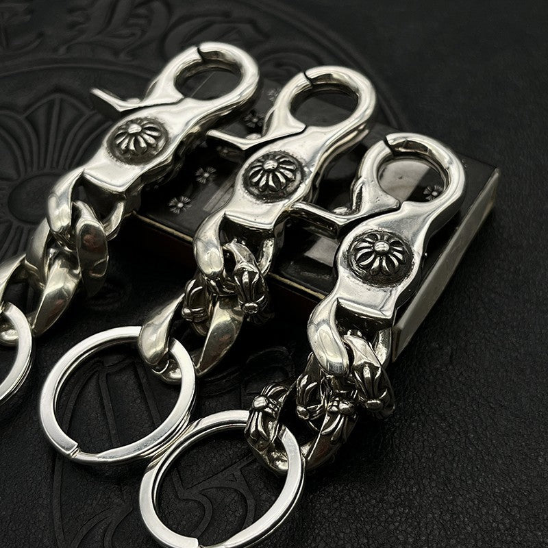 Chrome Jewelry Retro Style Keychain