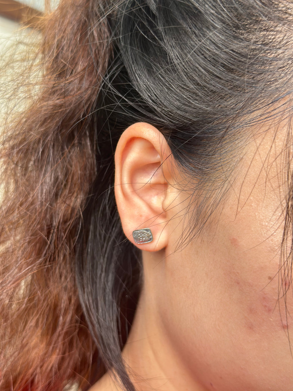 PurePeak Zhaxi Lhamo 925 Silver Tibetan Stud Earrings