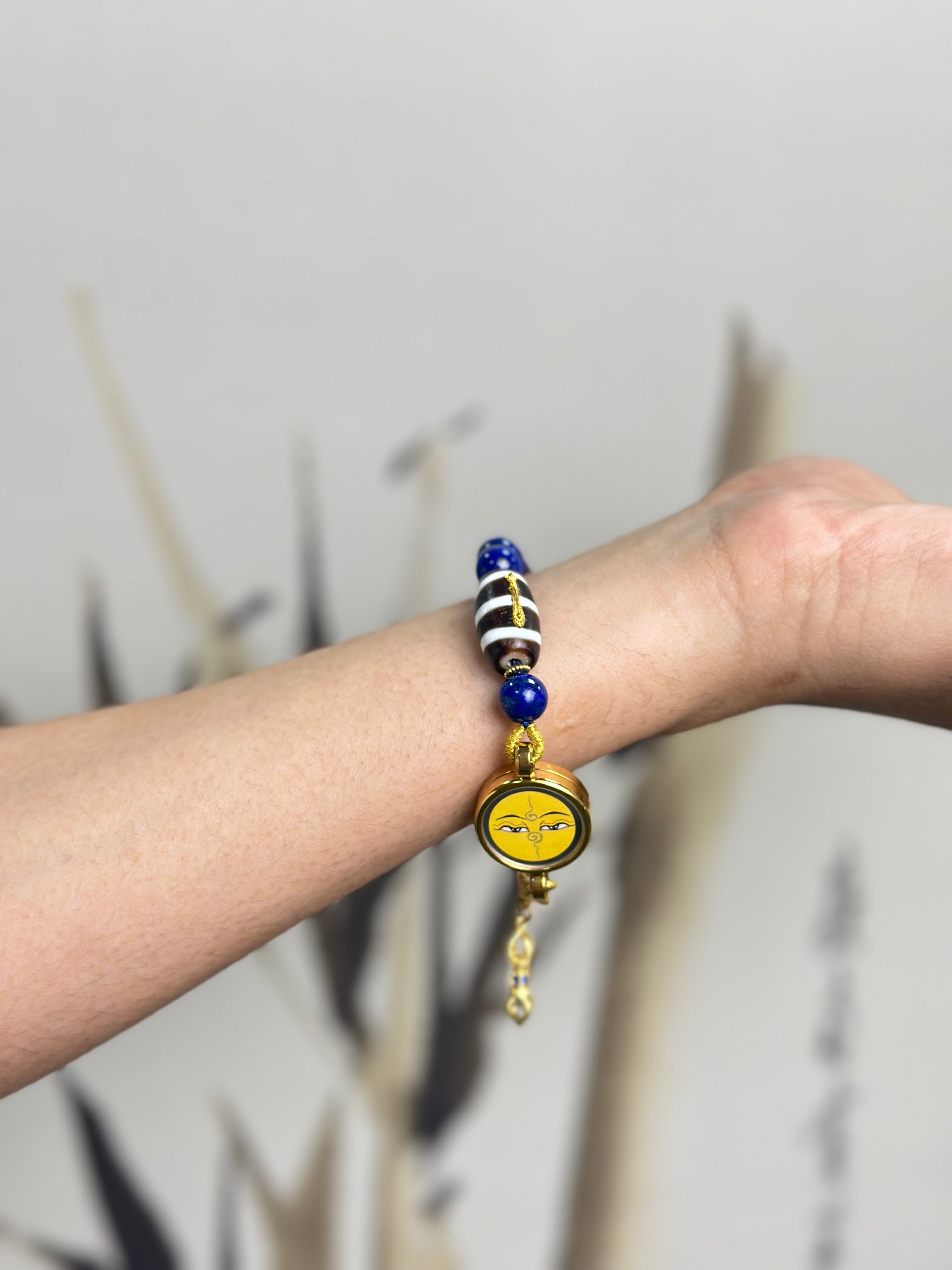 PurePeak Lapis Lazuli Amethyst Dorje Protection Bracelet