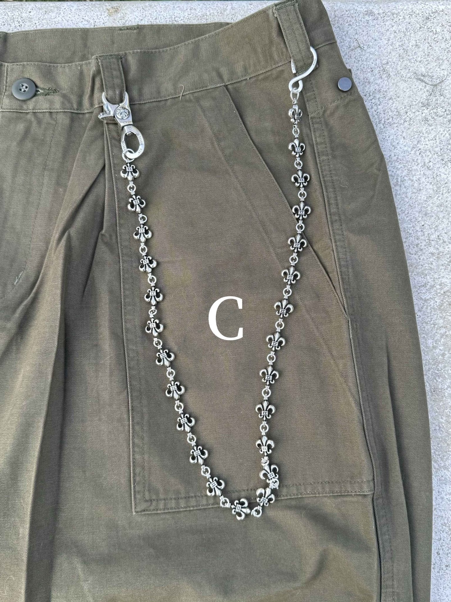 Chrome Jewelry Pants Chain, Edgy style