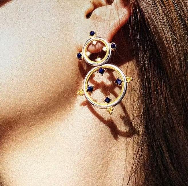 PurePeak “Mandala Series” Double Hoop Earrings