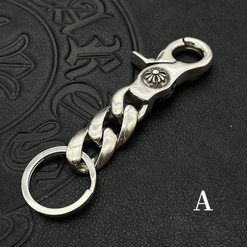 Chrome Jewelry Retro Style Keychain