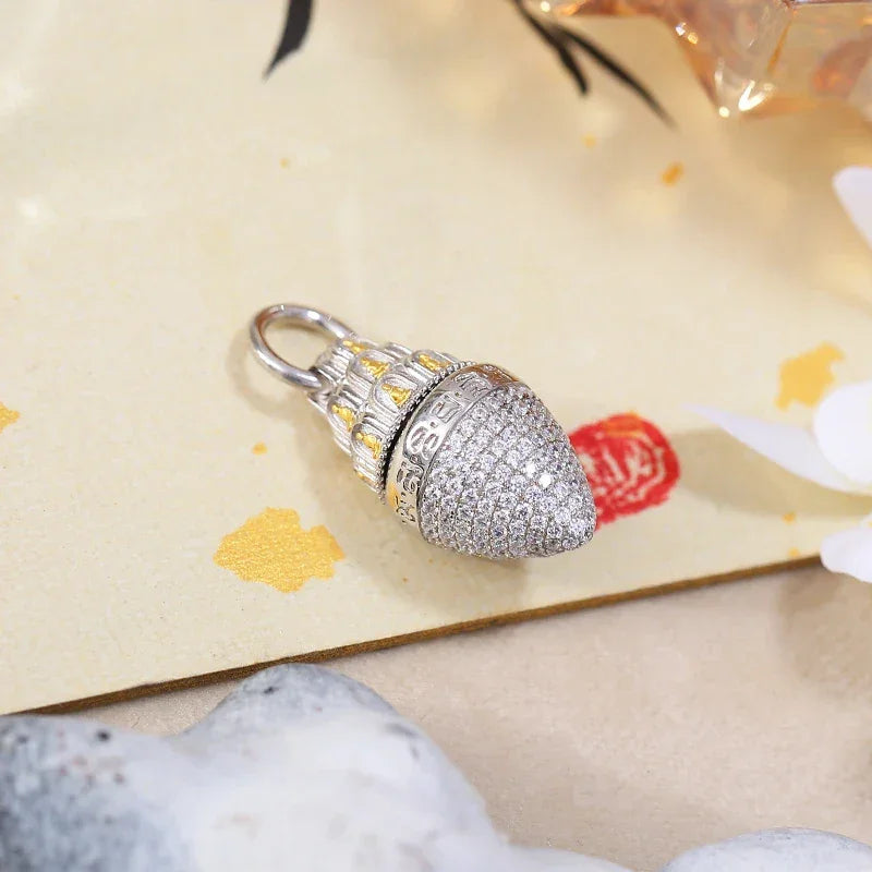 ZenWuxiang Nyangla Buddha 925 Silver Pendant (Approx 9.25g)