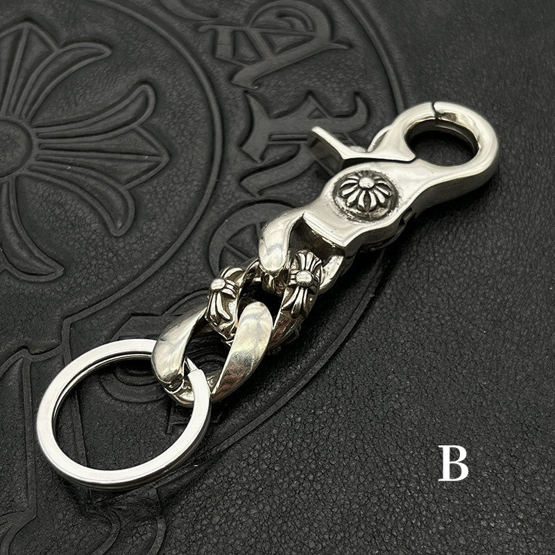 Chrome Jewelry Retro Style Keychain