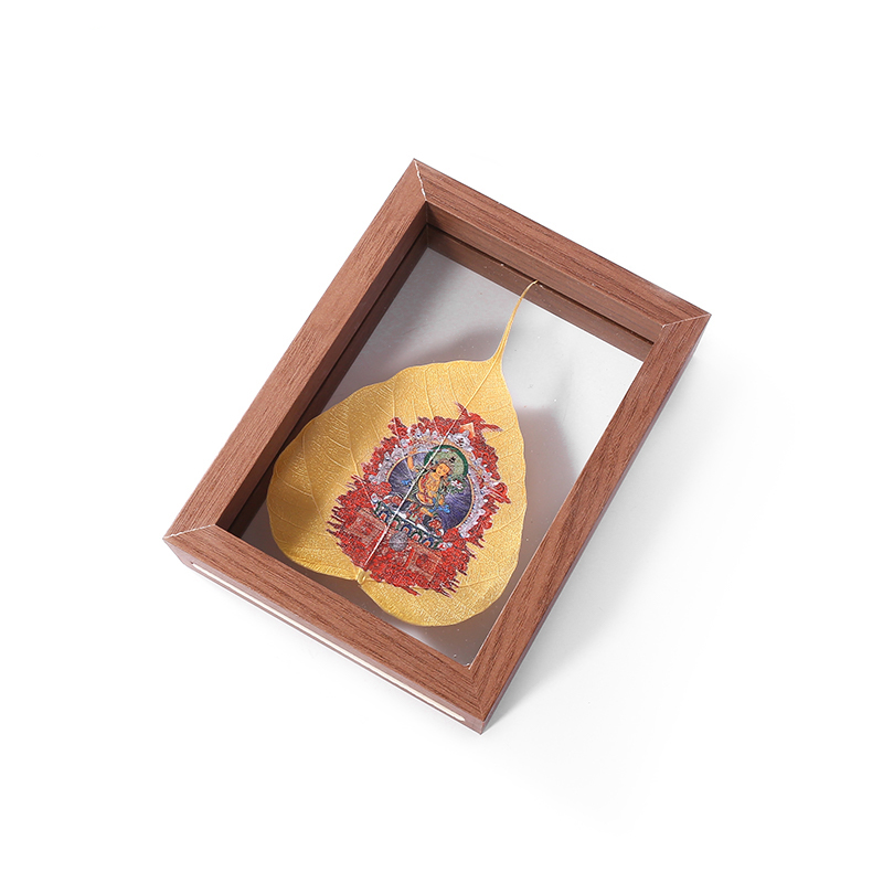 ZenWuxiang Manjushri Bodhi Leaf Framed Wisdom Art