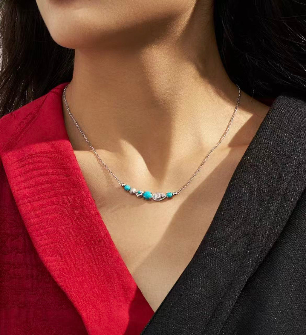 PurePeak “Mountains Conch Series” Fluid Drop Earrings