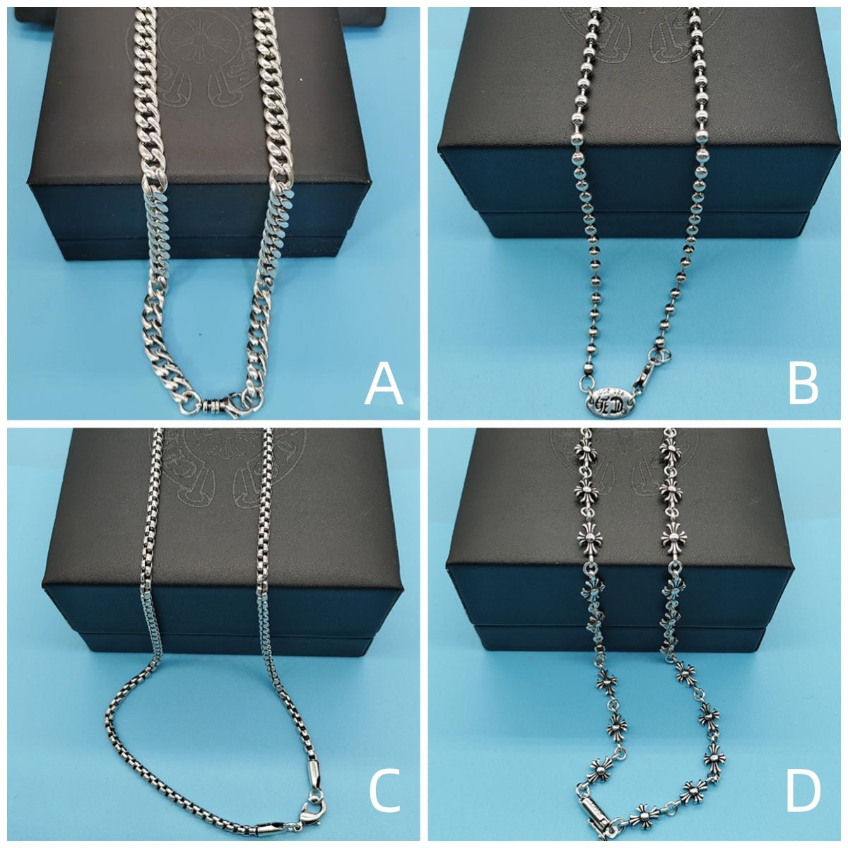 Chrome Style Chain Necklace Collection