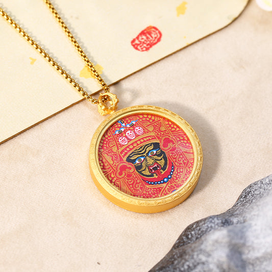 PuerPeak Zhaxi Lhamu Mandala Thangka Necklace