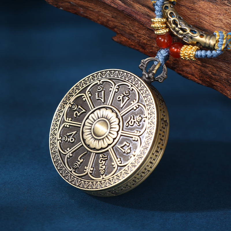 PurePeak Mandala Thangka Pendant (40mm) Tibetan Buddhist Art