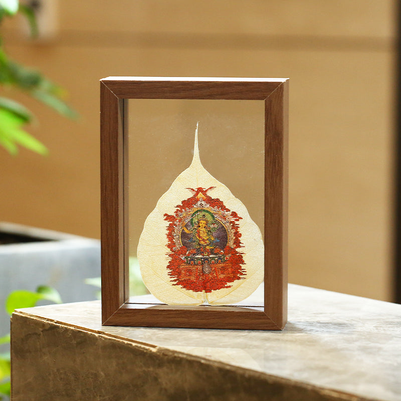 PurePeak Manjushri Bodhi Leaf Framed Wisdom Art