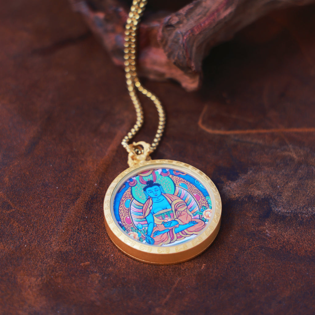 PurePeak Tibetan Medicine Buddha Thangka Healing Art