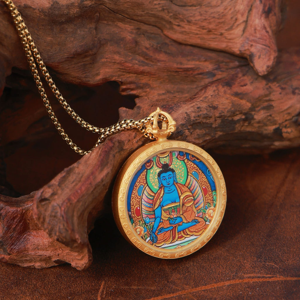 PurePeak Tibetan Medicine Buddha Thangka Healing Art