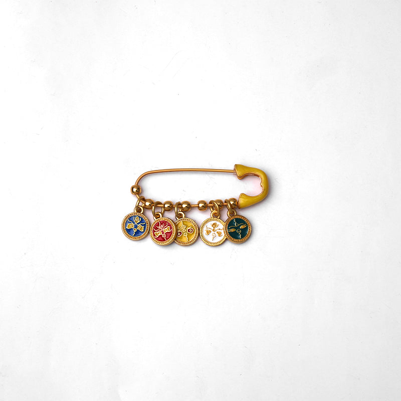 PurePeak Five Paths God of Wealth Brooch Fine Cultural Accessory