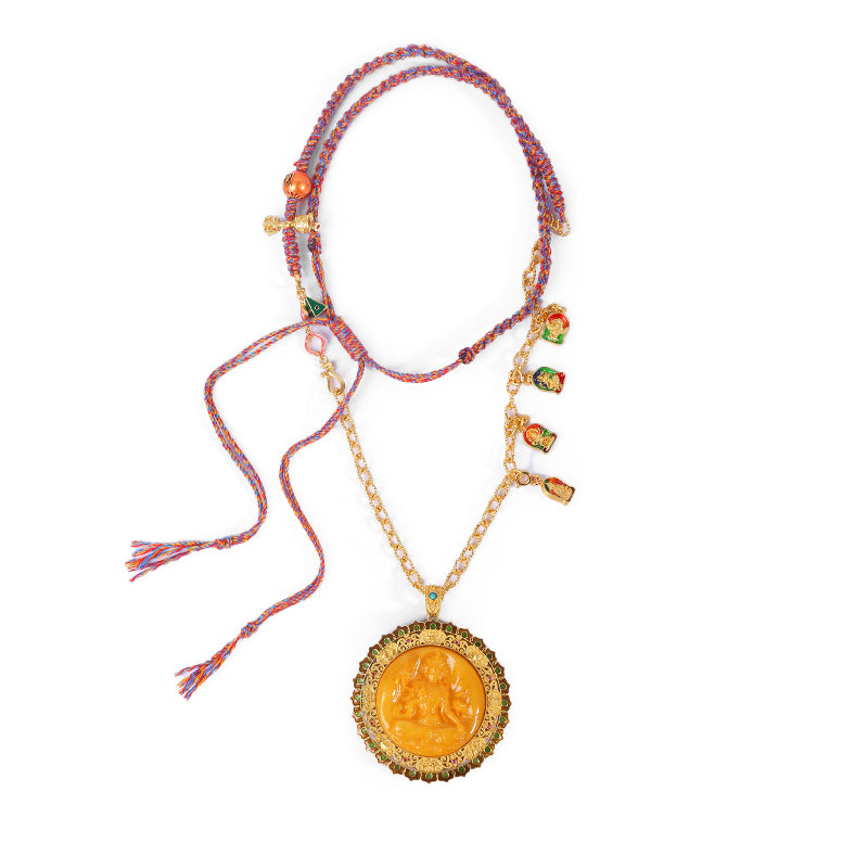 ZenWuxiang Beeswax Tara S925 Silver Pendant (Approx.26mm)