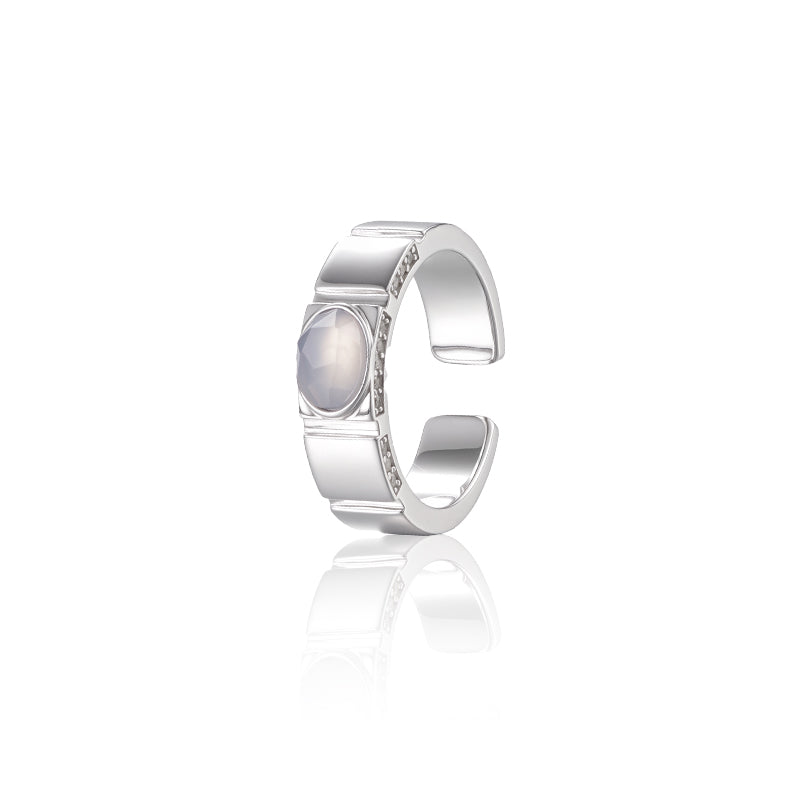 PurePeak “Eternal Glacier Series” Open-Form Ring