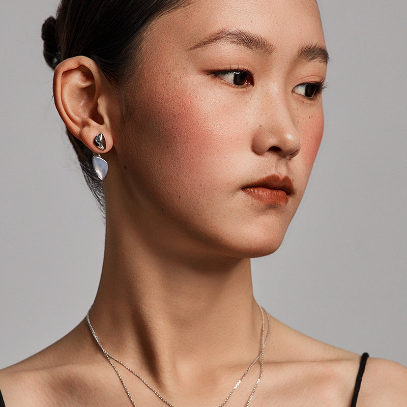 PurePeak “Eternal Glacier Series” Duality Sculptural Studs