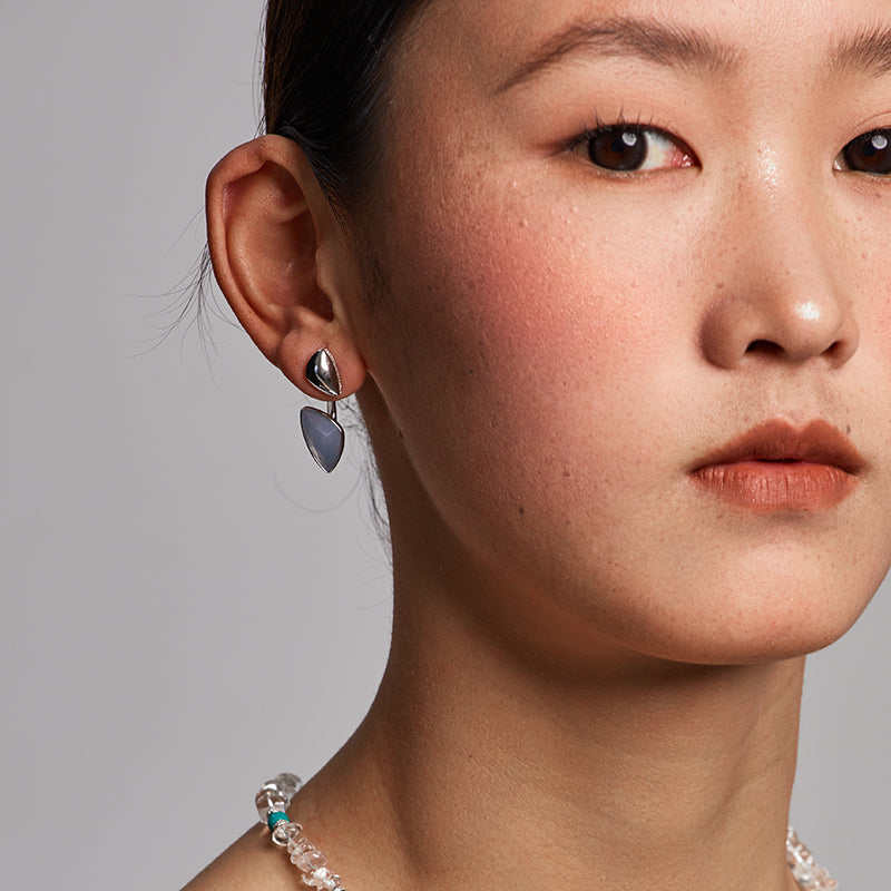 PurePeak “Eternal Glacier Series” Duality Sculptural Studs