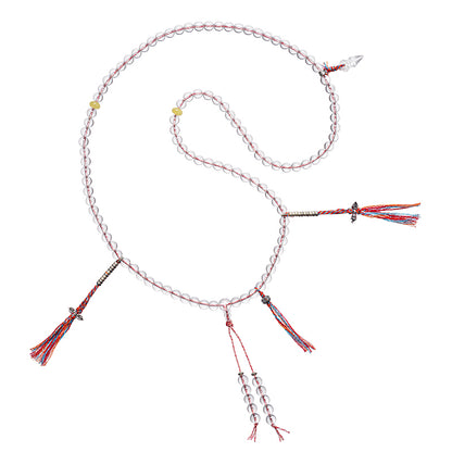 PurePeak “Himalayan Crystal Series” Braided Cord 108 Beads Necklace