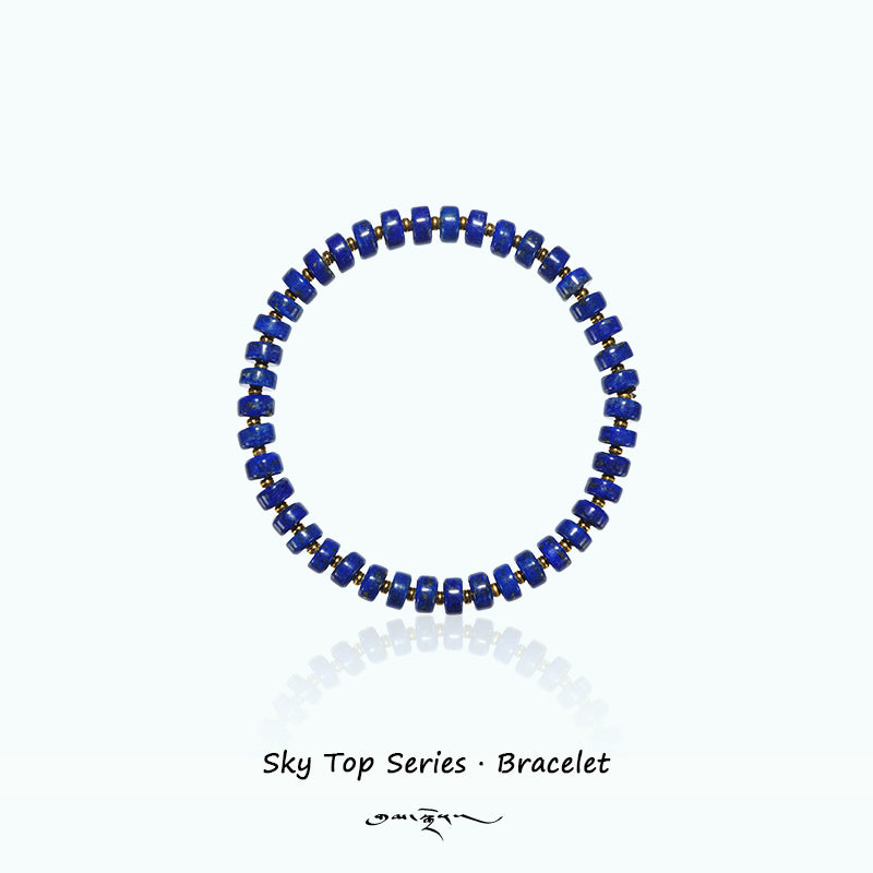 PurePeak “Sky Top Series” Straight-Cut Lapis Bracelet