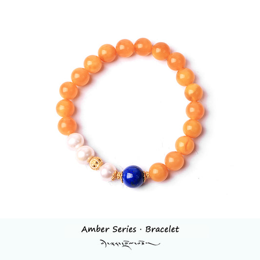 PurePeak “Amber Series” Original Tibetan Wax Beaded Bracelet