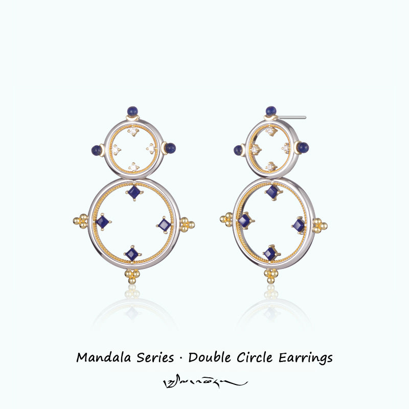 PurePeak “Mandala Series” Double Hoop Earrings