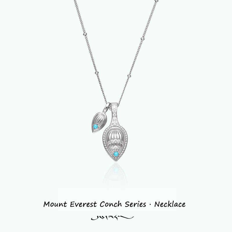 PurePeak “Mountains Conch Series” Twin Drop Necklace