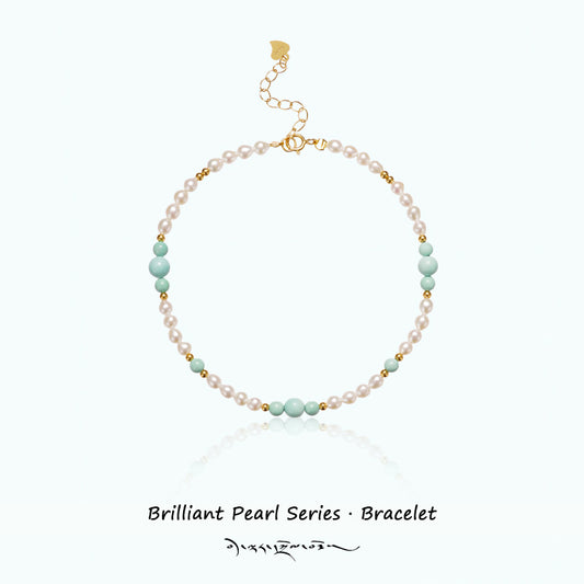 PurePeak “Brilliant Pearl Series” Turquoise Bracelet