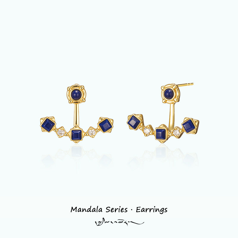 PurePeak “Mandala Series” Curved Smile Stud Earrings