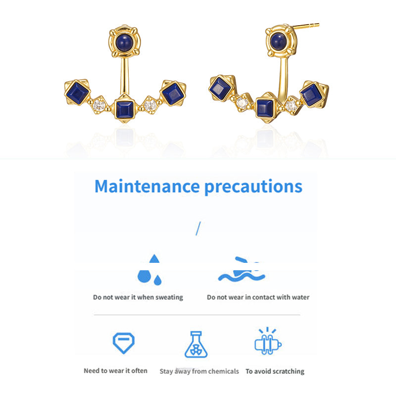 PurePeak “Mandala Series” Curved Smile Stud Earrings