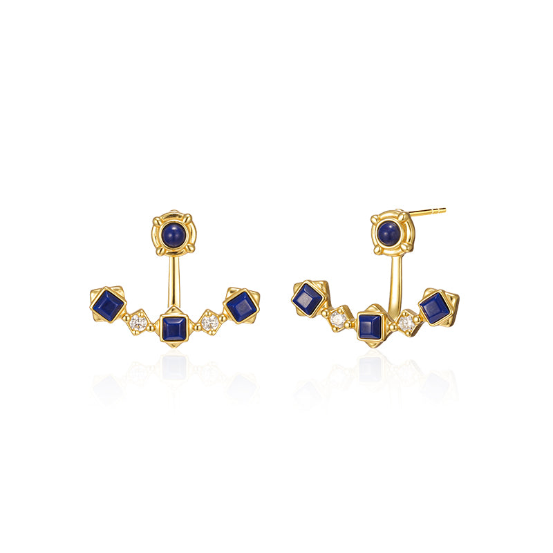 PurePeak “Mandala Series” Curved Smile Stud Earrings