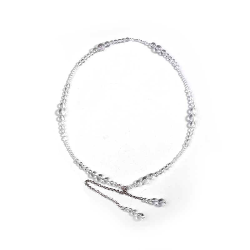 PurePeak “Himalayan Crystal Series” White Crystal Double Pendant Necklace