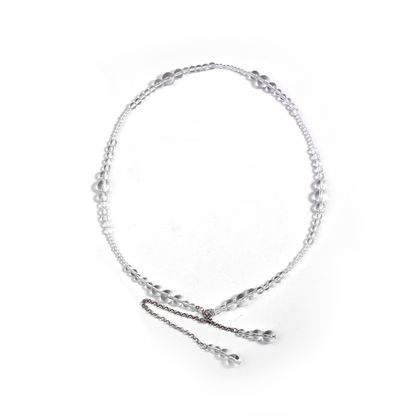 PurePeak “Himalayan Crystal Series” White Crystal Double Pendant Necklace