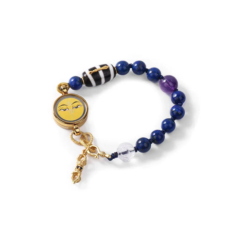 ZenWuxiang Lapis Lazuli Amethyst Dorje Protection Bracelet
