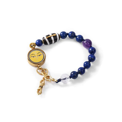 ZenWuxiang Lapis Lazuli Amethyst Dorje Protection Bracelet