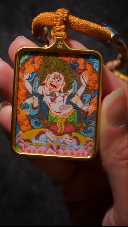 PuerPeak Six-Armed Mahakala Thangka Blessing Art