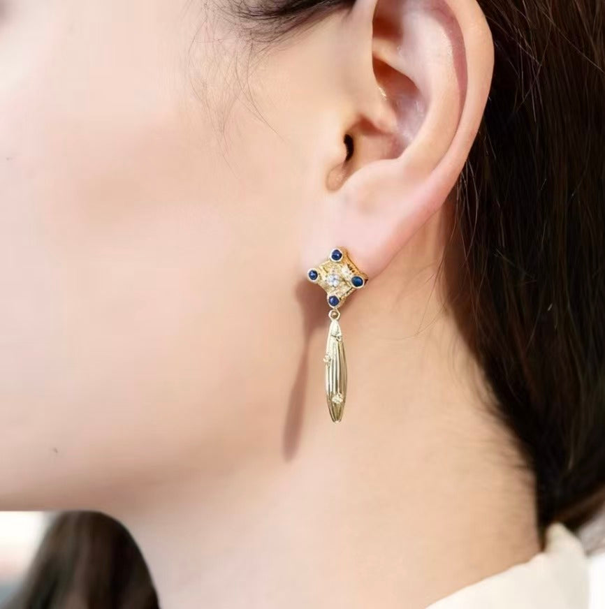 PurePeak “Mandala Series” Sculptural Drop Earrings